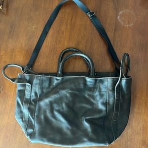 Free People Lesley Black distressed leather Bag